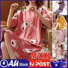 Womens Nightshirt Nightie Night Dress Short Nightwear Print Pyjama T-Shirt Dress