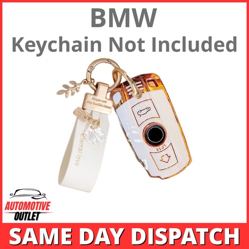 2 BUTTON KEY COVER REMOTE COVER CASE WHITE FOR BMW E90 E60 E70 E87 M3 M5 X1 E92
