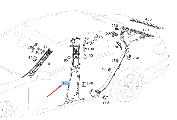 NOUVEAU HAYON MONTANT B MERCEDES-BENZ E W212 A21269010269051