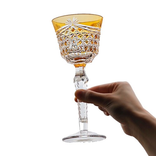 Pair Rare Christian Lacroix Crystal Yellow Whiskey Glasses, Beautiful | eBay