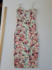 Ladies Dress Boohoo Size 10 Sleeveless Blue Mix 13738