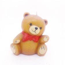 Vintage Candle Compliments By Crowning Touch 5" Teddy Bear Candle Unused CUTE!