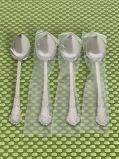 Reed & Barton RENAISSANCE Stainless 4 Iced Tea Spoons 18/10 Glossy Flatware