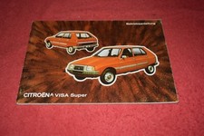 Betriebsanleitung Bedienungsanleitung Citroen Visa Super original 1978 sehr gut