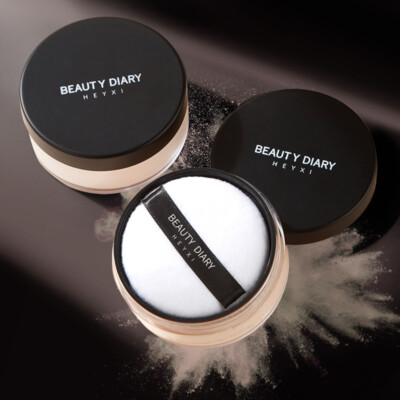 Heyxi Mineral Loose Powder Wasserfest Matt Make-Up Ölkontrolle Kosmetik 3 B 