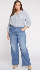 NYDJ Teresa Wide Leg Jeans Mission Blue Plus New Size 20W
