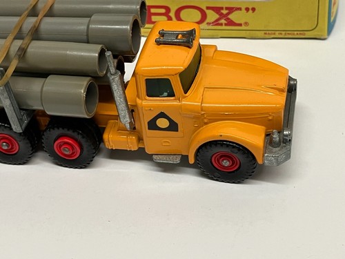 original / vintage MATCHBOX KING SIZE K-10 PIPE TRUCK in Original Box - Picture 12 of 13