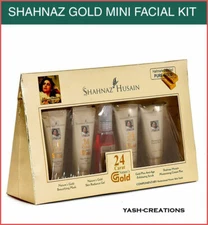 Shahnaz Husain Gold Mini Facial Kit 40 gm + 15 ml - (Inside 5 Pack in Packet)