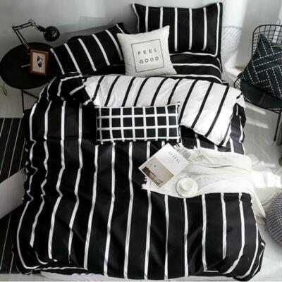 3D Schwarze Linie ZHUC3188 Bett Kissenbezüge Decke Bettdecke Abdeckung Set