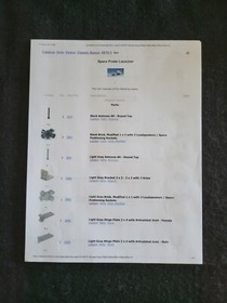 Vintage 1981 LEGO 6870 Space Probe Launcher 100% Complete Instructions