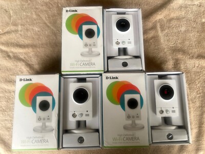 New- Lot of  (3) D-Link HD WiFi Indoor Network Camera (DCS-2132L-ES)