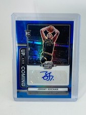 2022-23 Panini Contenders Optic Jeremy Sochan RC Up and Coming Auto Blue #31/75