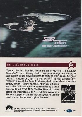 STAR TREK THE NEXT GENERATION 3D HOLOGRAM CARD ENTERPRISE 1991