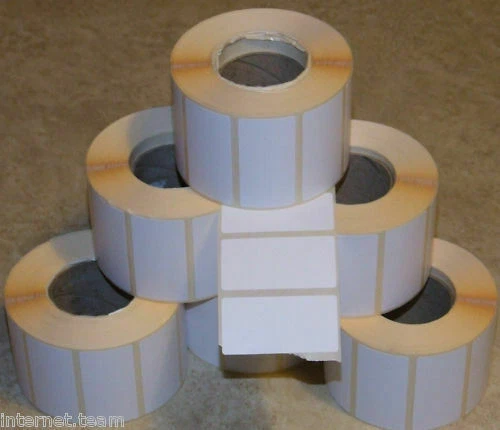 SANDERSON SUPPLIES ROLLE SELBSTKLEBENDE ADRESSETIKETTEN PERMANENT KLEBEND AUFKLEBEN 50mm x 25mm