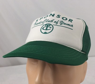 Vtg Sponsor Trade Club Of Yuma Arizona Snapback Trucker Hat Mesh Young An