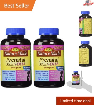 Expecting Mothers  Essential: Prenatal Multi + DHA Softgels, 200mg, 150 Softgels