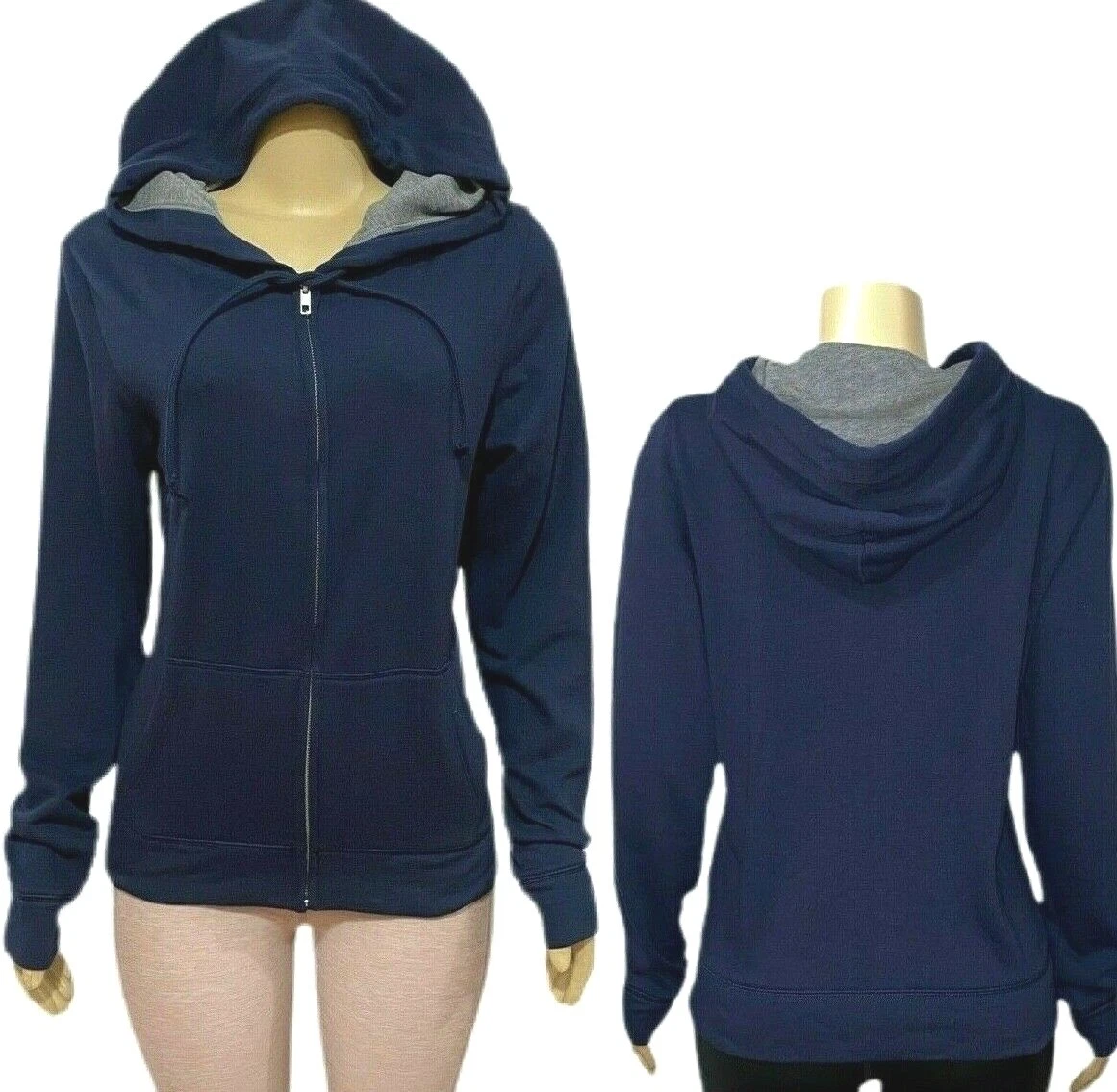 Victorias Secret PINK 5th Ocean Full Zip Sweatshirt Hoodie Navy Blue New