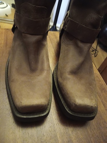 Harness Leather Boots Distressed Oiled Brown Rider Size 11 Women - Picture 2 of 9