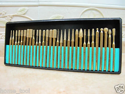 THK DIAMOND TOOLS 30 pcs TITANIUM coated THK Diamond rotary burr burrs points point grinder TYPE 3