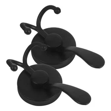 2 Pcs Stainless Steel Suction Cup Hooks For Bathroom Kitchen Towel Hanging