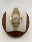 Vintage Timex Ladies 24mm Watch Mechanical Windup Gold Tone Date - Runs