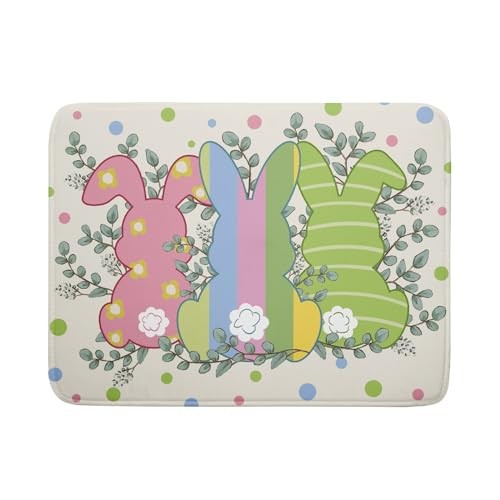 Easter Dish Drying Mat for Kitchen Counter Cute Bunny Rabbit Festival Holiday