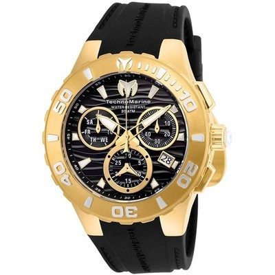 Technomarine Men's Watch Cruise Medusa Quartz Black Dial Strap TM-115076