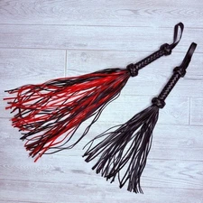 Leather Red and black Whip Riding Horse Whip Equestrian Horse Flogger riding