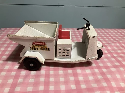 Vintage Tonka Ser-VI-Car Pressed Steel Toy Vehicle, 1962, No. 201 Played Cond