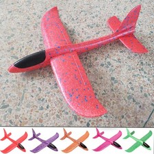 2 Garden Toy Large Strong Foam Glider Stunt Plane Kids 48cm Hand Thrown Outdoor