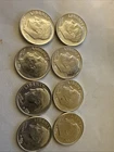 Set Of 8 1959 Roosevelt Dime Uncirculated BU- LUSTROUS -90% Silver