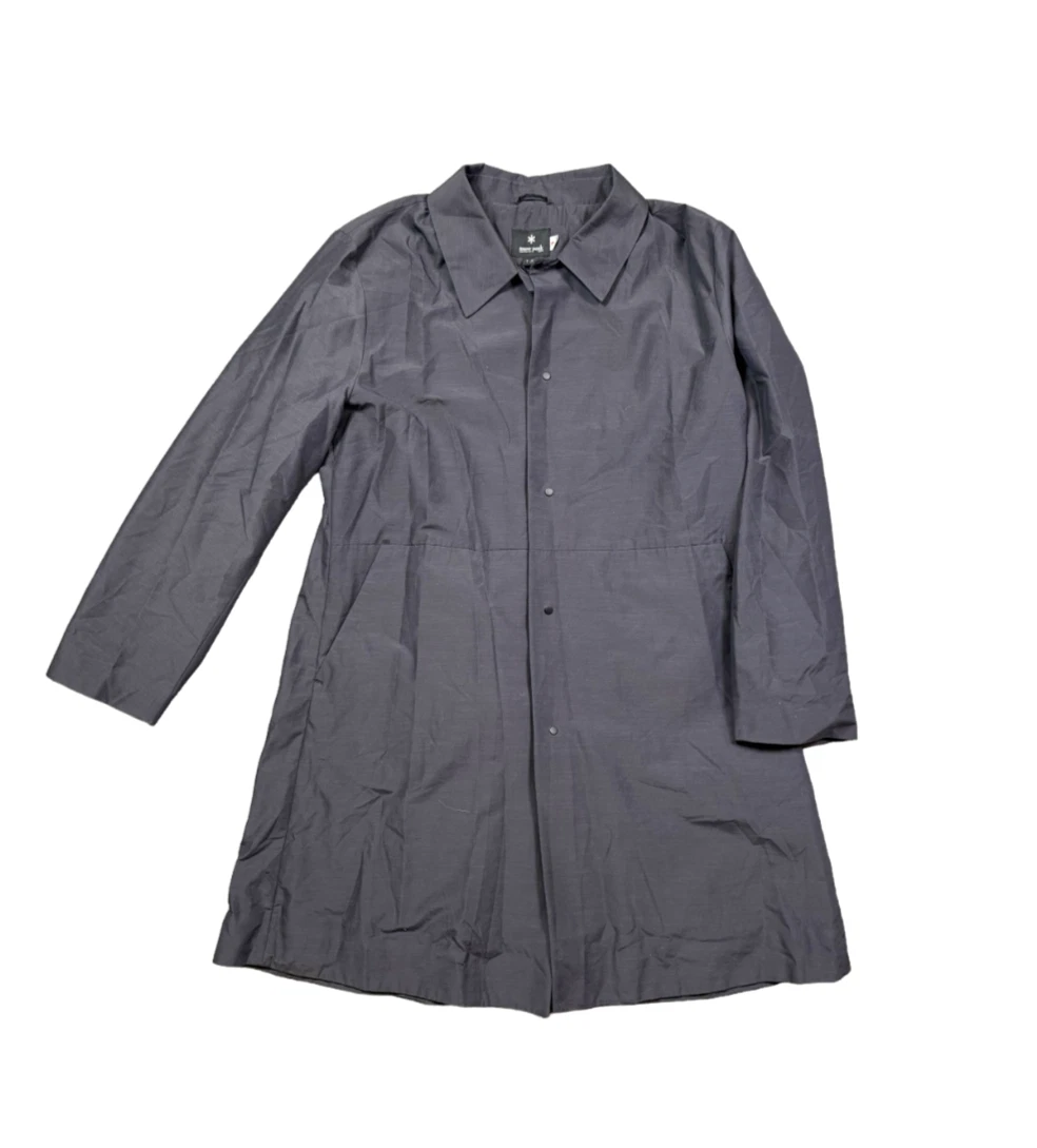 Snow Peak Coat US Mens L Gray Technical Jacket Minimal Outdoor Long Trench Coat