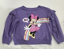 Disney Minnie Mouse Girls 2pc Fleece Sweatshirt Leggings Set Purple Black 6X