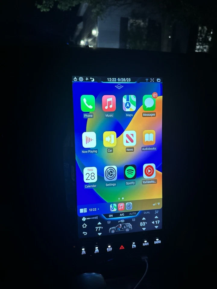 2014-2021 13.6 英寸碳素收音机 Android 10 适用于吉普 SRT / TrackHawk 大切诺基 — 第 4/4 张图片