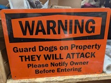 Warning Guard Dog Sign