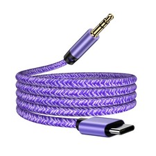 Samsung Audio Aux Car Stereo Jack Cable 3.3ft USB Type C to 3.5mm Purple