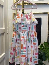 Kate Spade NY Girls Dress Skirt the Rules Pink with Ruffles Popsicles Size 7
