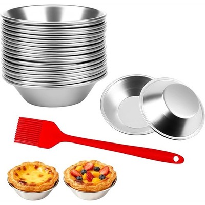 Wiederverwendbare Aluminium Eier Kuchen Form 20 Stück, für Puddings, Cupcakes Kuchen2958