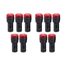 1/2/3/5/10 110V Red LED Flash Alarm Indicator Signal Lamp+Buzzer Beep AD16-22SM