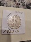 1921 S Silver Walking Liberty Half Dollar