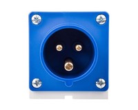 Wtyczka Odbiornikowa 16A 3P 230V Niebieska IP44 513-6