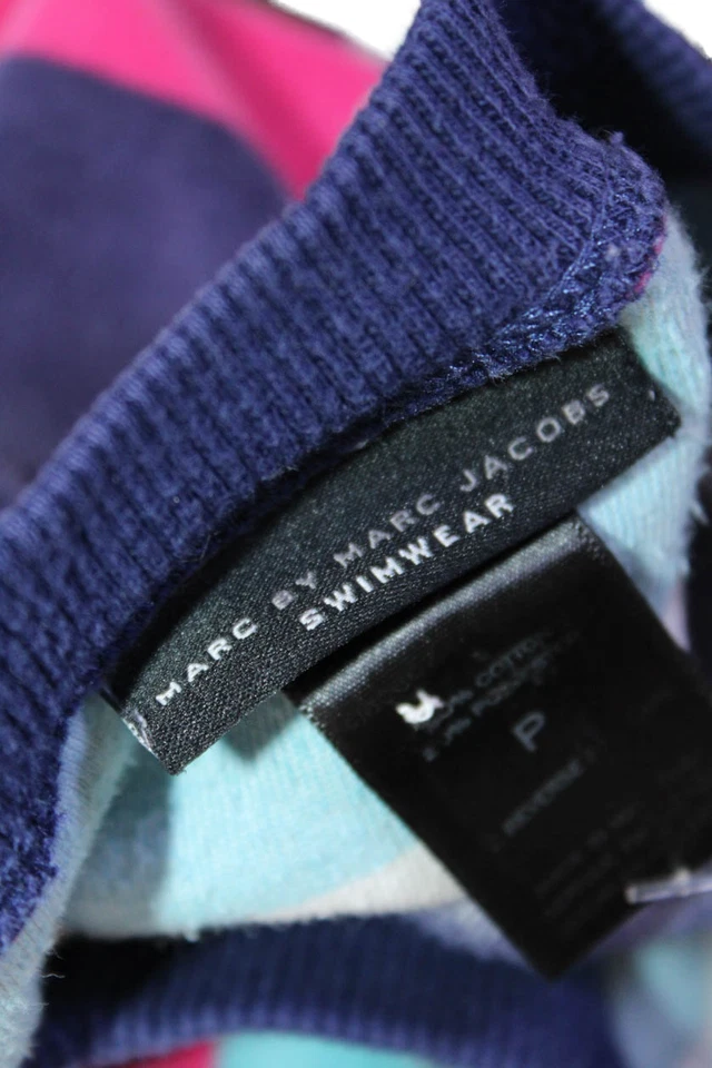 Marc By Marc Jacobs Womens Cotton Striped Soft Textured Colorblock Top Size S - Image 4 of 4