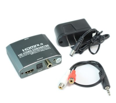 HDMI (4K@60) Pass-thru Audio Extractor  3.5mm/Coax/Toslink Audio/HDMI OUT