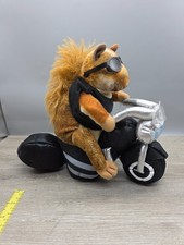Gemmy Squirrel On Motorcycle BORN TO BE WILD Plush Animated BEST DAD Gift VIDEO