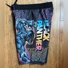 Marvel Black Panther Swim Shorts/Trunks size medium boys D-19