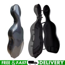 New 4/4 Cello Case Carbon Fiber Hard Shell Cello Box Strong Light Durable Wheels