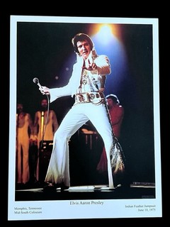 Elvis Presley Concert Candid Photo / Ed Bonja Estate / Memphis Mid South 1975