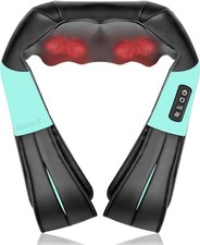NEKTECK SHIATSU NECK BACK MASSAGER HEAT ELECTRIC DEEP KNEADING - BLUE