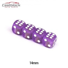 4pcs Transparent Purple Dice Tirewheel Stem Air Valve Caps Set Car Truck 4pcs Transparent Purple Dice Tirewheel Stem Air Valve Caps Set Car Truck