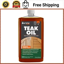 32 Fl. Oz. Premium Teak Oil Easy to apply Sealer Fast Drying Preserver Clear New
